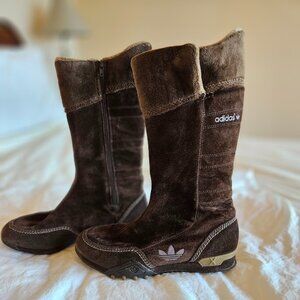 Adidas Arosa Boots, size 6.5 US, brown suede